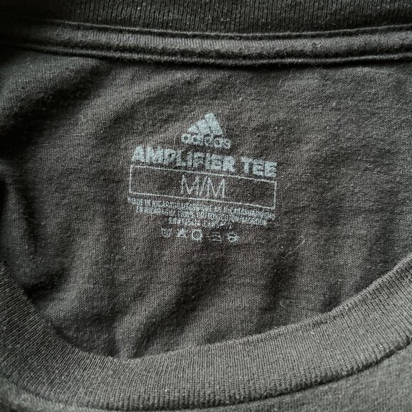 Black Adidas Tee With Graffiti Style Men's Medium - Streetwear, Hipster Hoodie - Picture 4 of 4